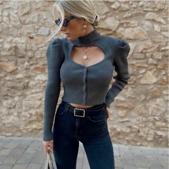 Blogger's Fav| NWT ZARA Cut Out Knit Sweater - Picture 6 of 16